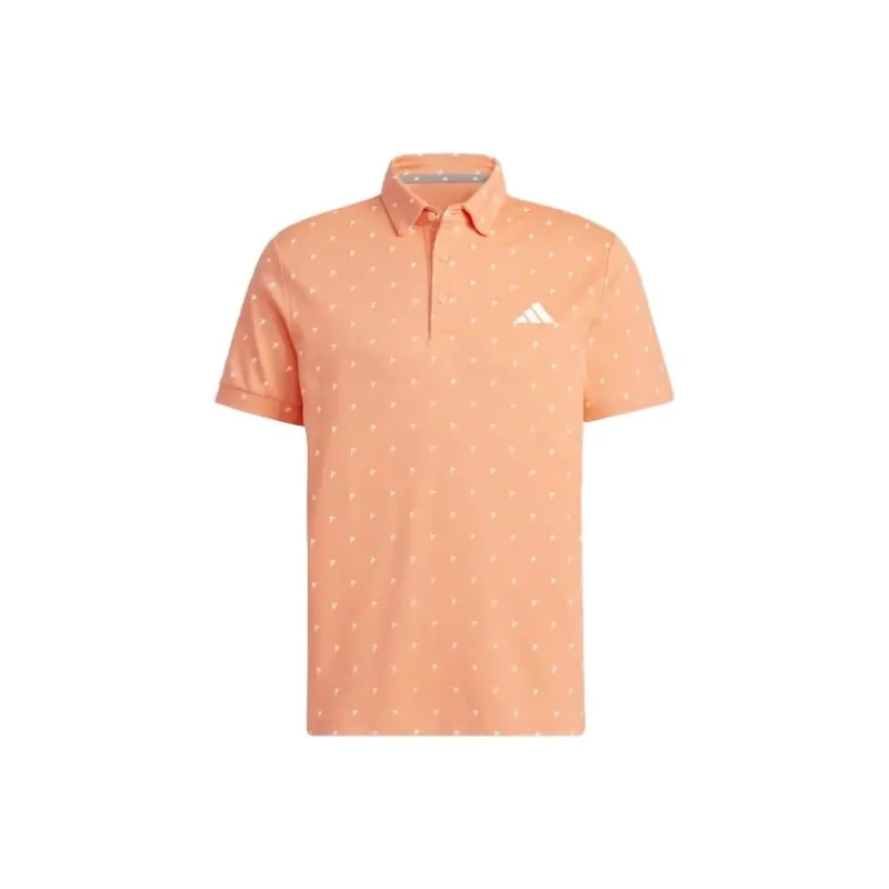 Adidas Aeroready Badge Of Sport Monogram Polo Shirt Men's Orange-0