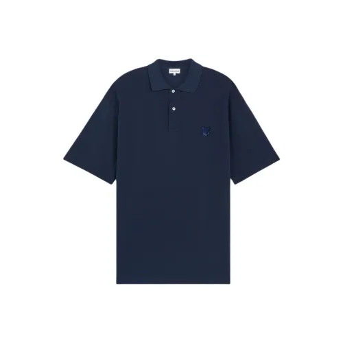 Maison Kitsune Bold Fox Head Patch Oversized Polo Shirt