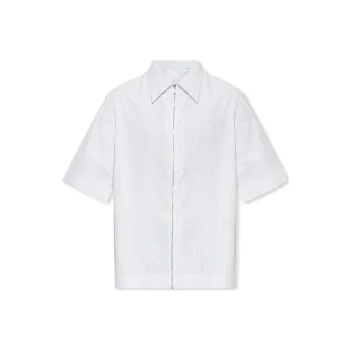 Givenchy Short Sleeve Boxy Fit Zipped Shirt