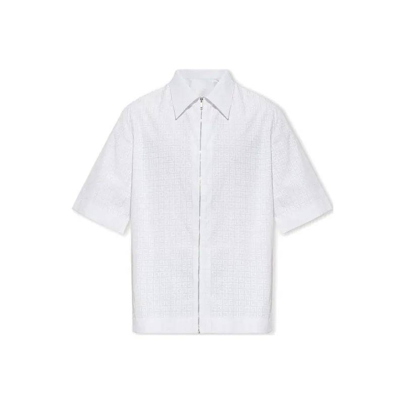 Givenchy Short Sleeve Boxy Fit Zipped Shirt-0
