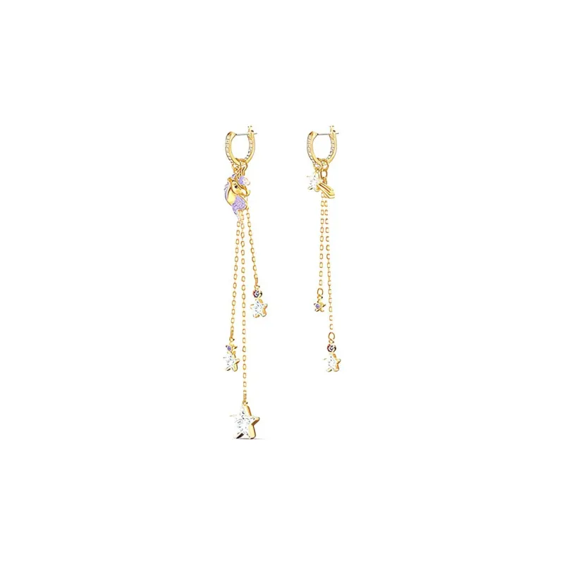 Swarovski Out Of This World Earrings Women's Purple/Gold Plated-1