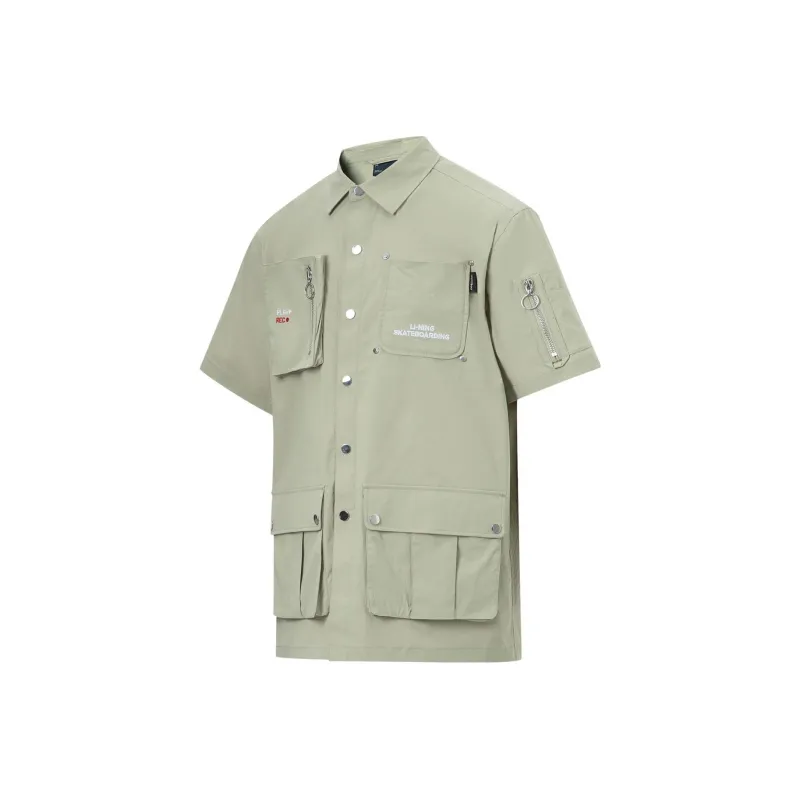 LiNing Shirts Men Elm Branch Green-0