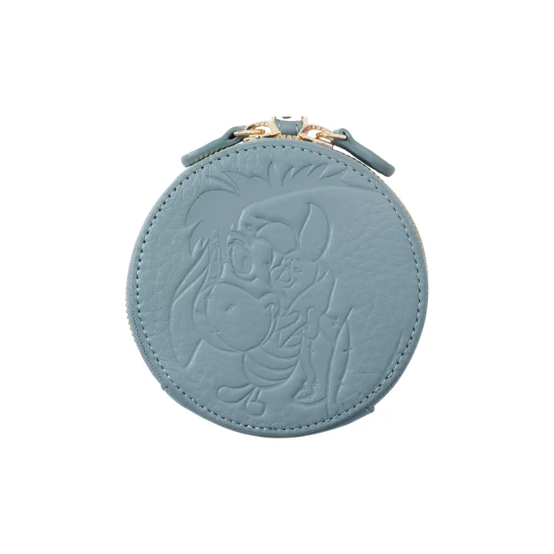 Disney Cow Leather Coin Purse Women's Blue-0
