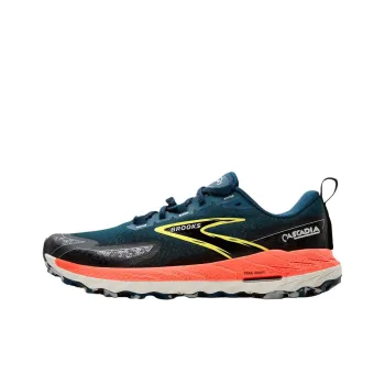 Brooks Cascadia18 Anti Slip Wear Resistant Low Top Trail Running Shoes Men's Blue Black