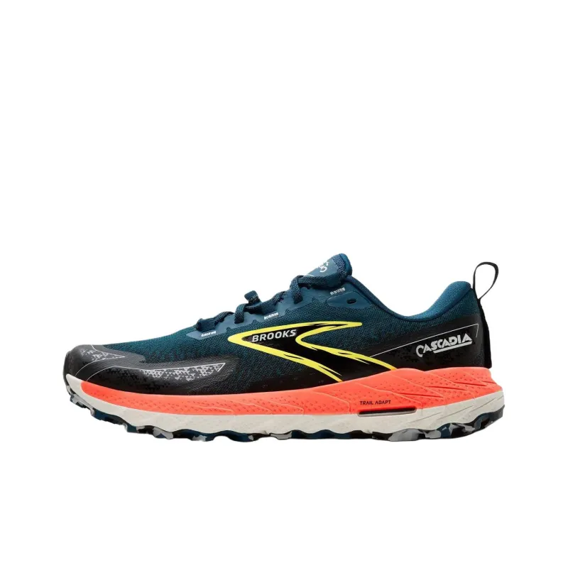 Brooks Cascadia18 Anti Slip Wear Resistant Low Top Trail Running Shoes Men's Blue Black-0