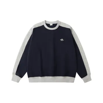 BORDERLESS BDLS Sweatshirt Unisex Navy Blue+Heather Gray