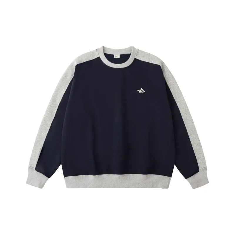 BORDERLESS BDLS Sweatshirt Unisex Navy Blue+Heather Gray-0