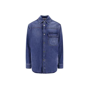 Valentino Buttoned Long Sleeved Denim Shirt
