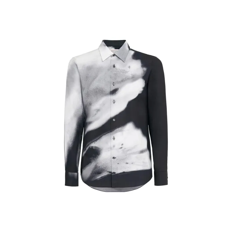 Alexander McQueen Shirts Men Black White-0