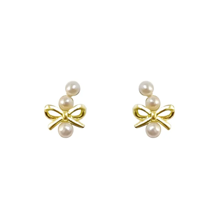 Rhymes Gold Plated Copper Stud Earrings Women's-0