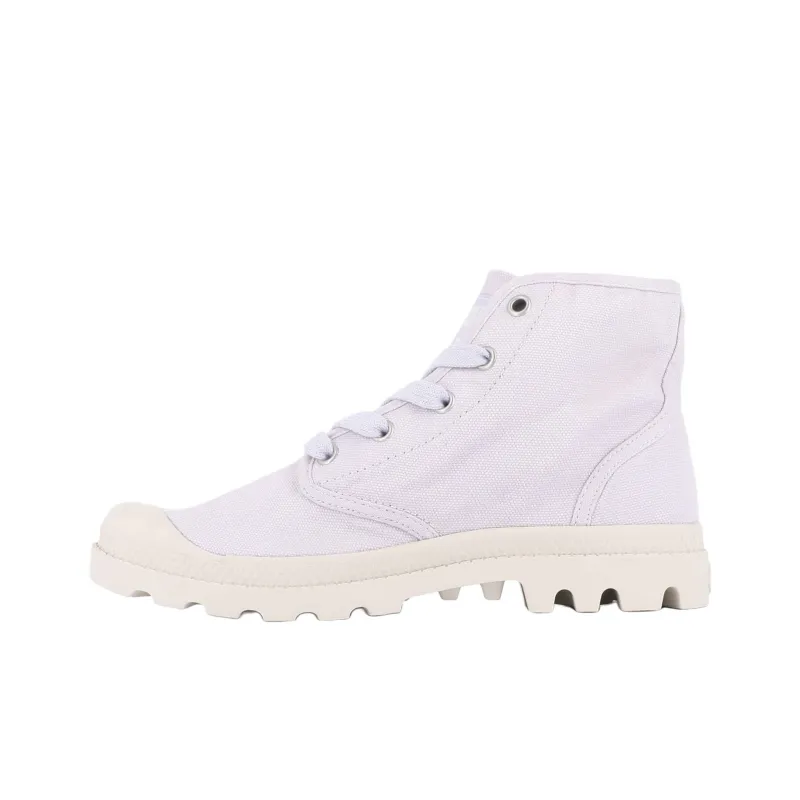 Palladium Pampa Anti Slip Wear Resistant High Top Canvas Shoes Women's Purple-1