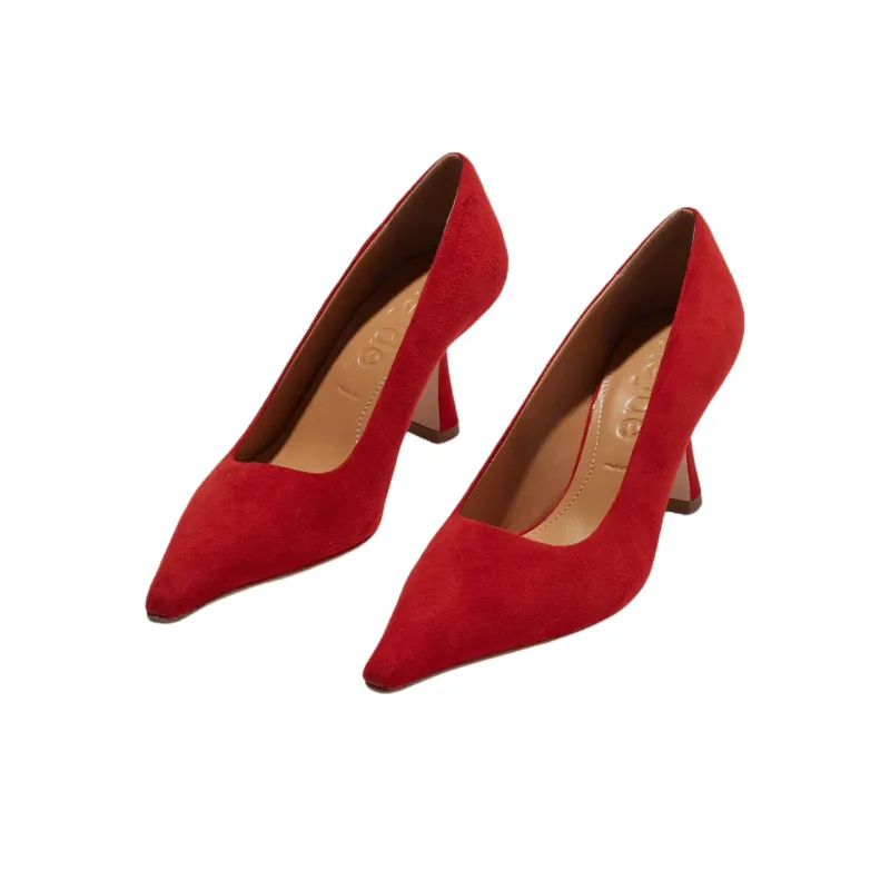 Aeyde Zandra Slim Heel High Heels 7.5cm Women's Red-2