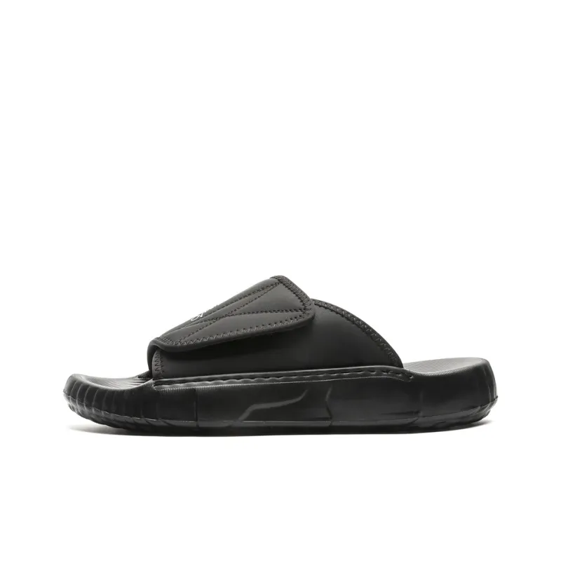 APRHE Slip Resistant Abrasion Resistant Slide Slippers Men's Black-0