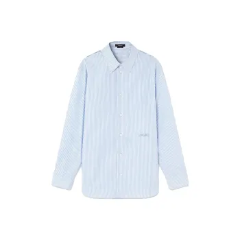 VERSACE Seashell Baroque Striped Buttoned Shirt