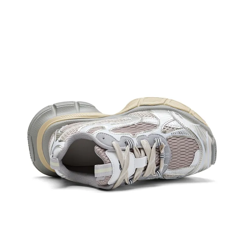 La Chapelle Cushioning, Slip Resistant, And Abrasion Resistant Low Top Chunky Sneakers Women's Champagne Gold-6