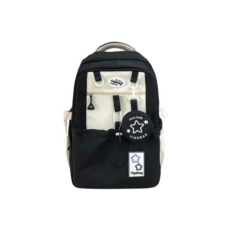 URBAN FOREST Nylon Backpack Unisex Purple/Yellow/Blue/Pink/Black-0