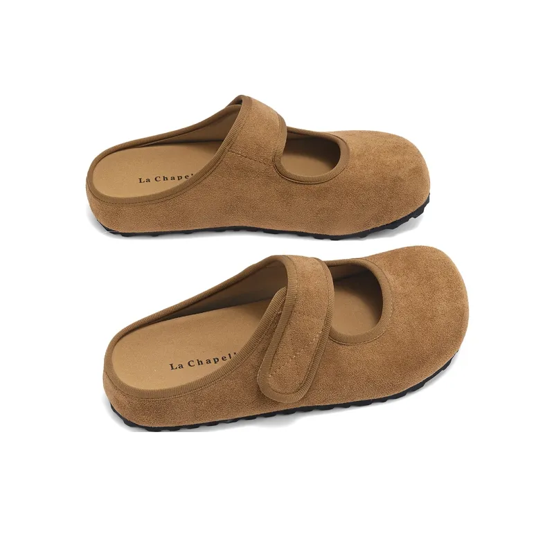 La Chapelle Abrasion Resistant Slip Resistant Wrap toe Slippers Women's Camel-3