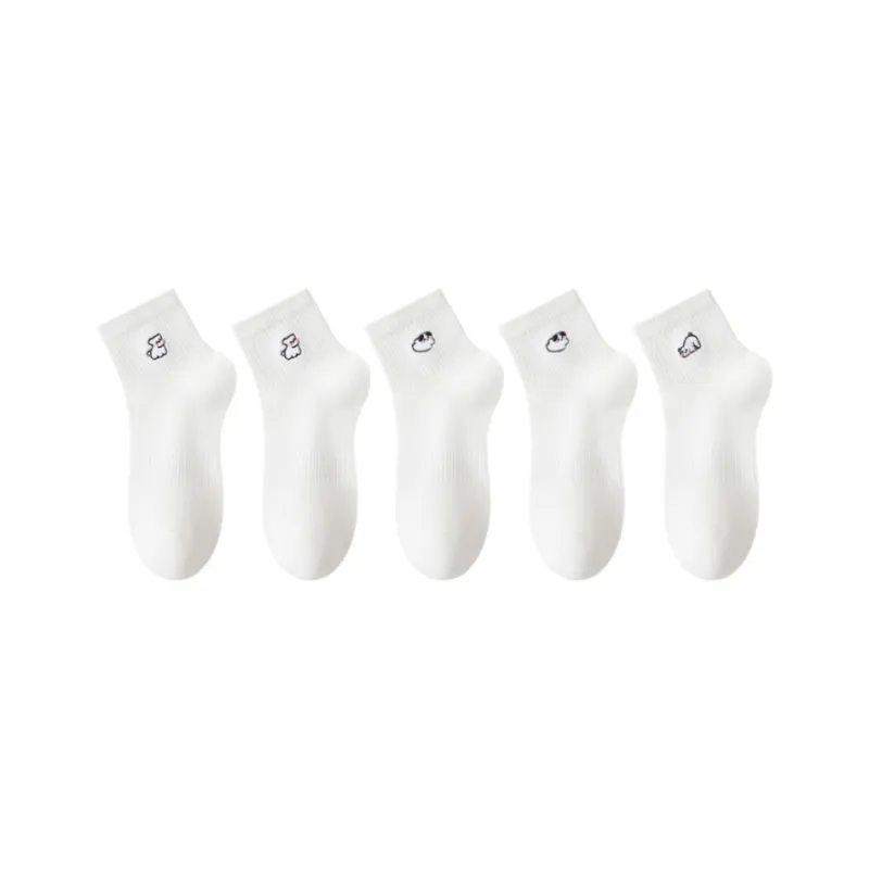 MIIOW Mid Calf Socks Women's 5 Pack-4