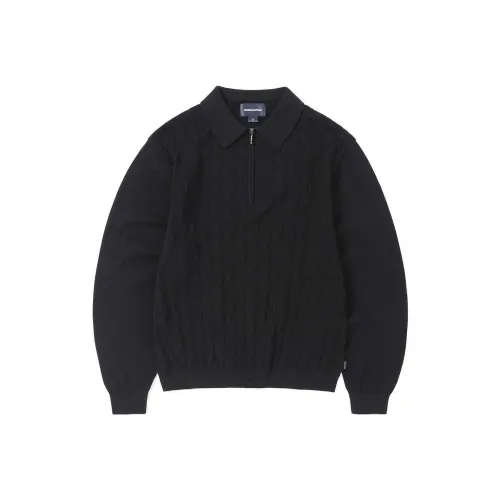 Thisisneverthat Cable Knit Zip Polo