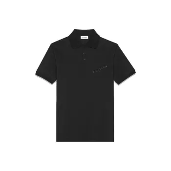 SAINT LAURENT Polo Shirt Men's Black