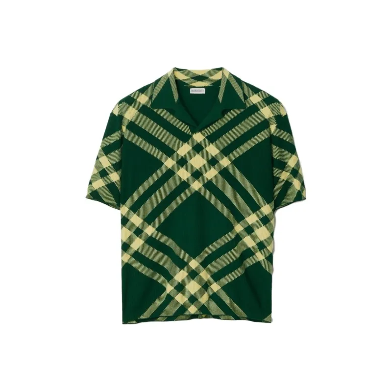 Burberry Vintage Check Fine ribbed Polo Shirt-0