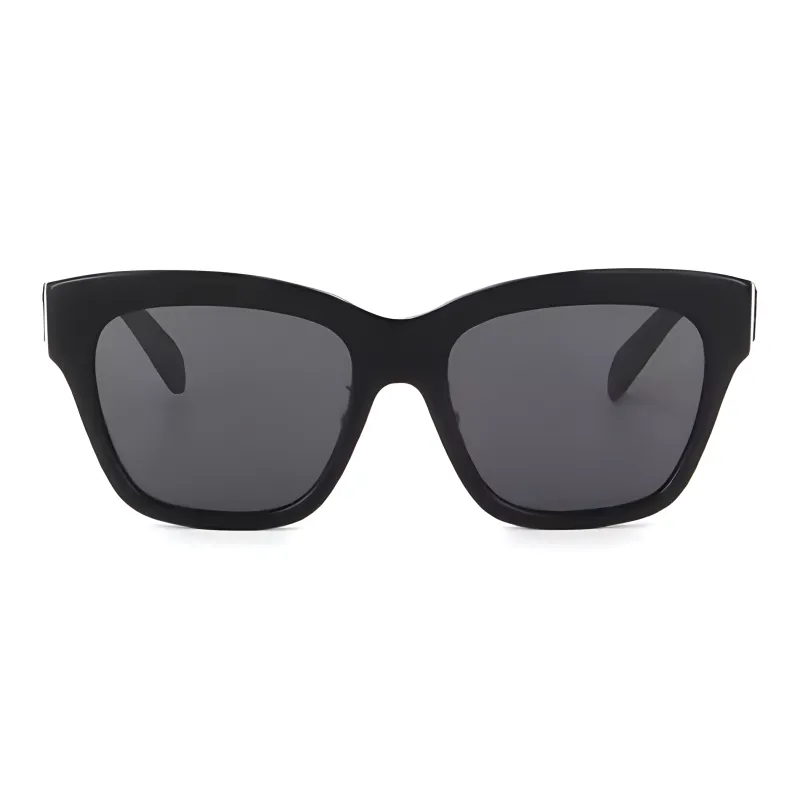CELINE Plate Frame Irregular Shape Sunglasses Women's Black-1
