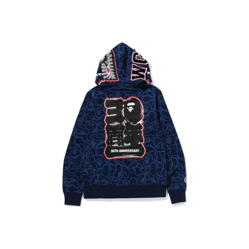 Bape 30th Anniversary Line Camo Shark Full Zip Hoodie-0