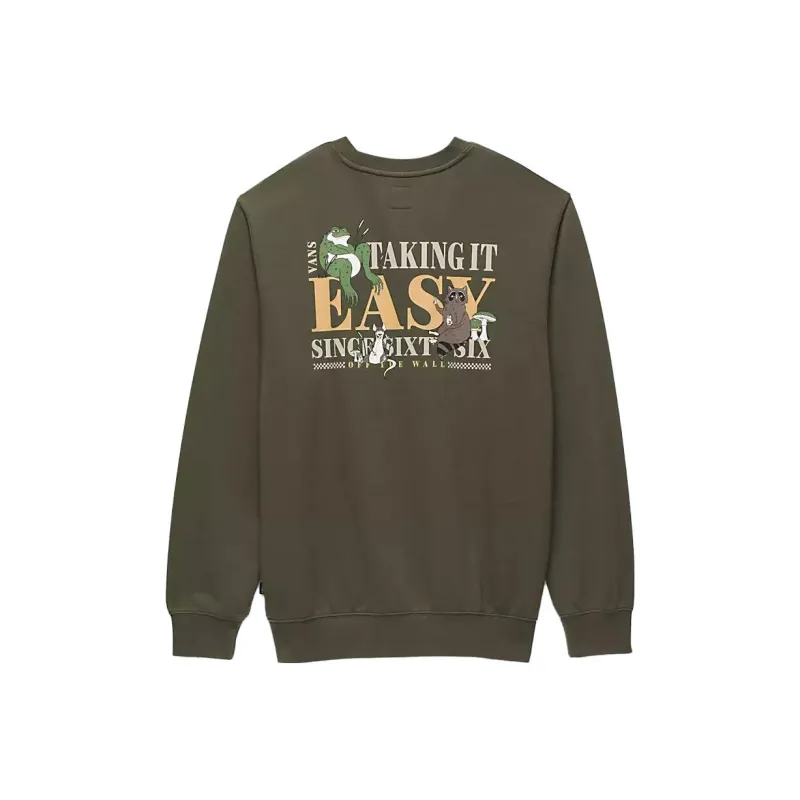 Vans Take It Easy Sweatshirts Men Green-0