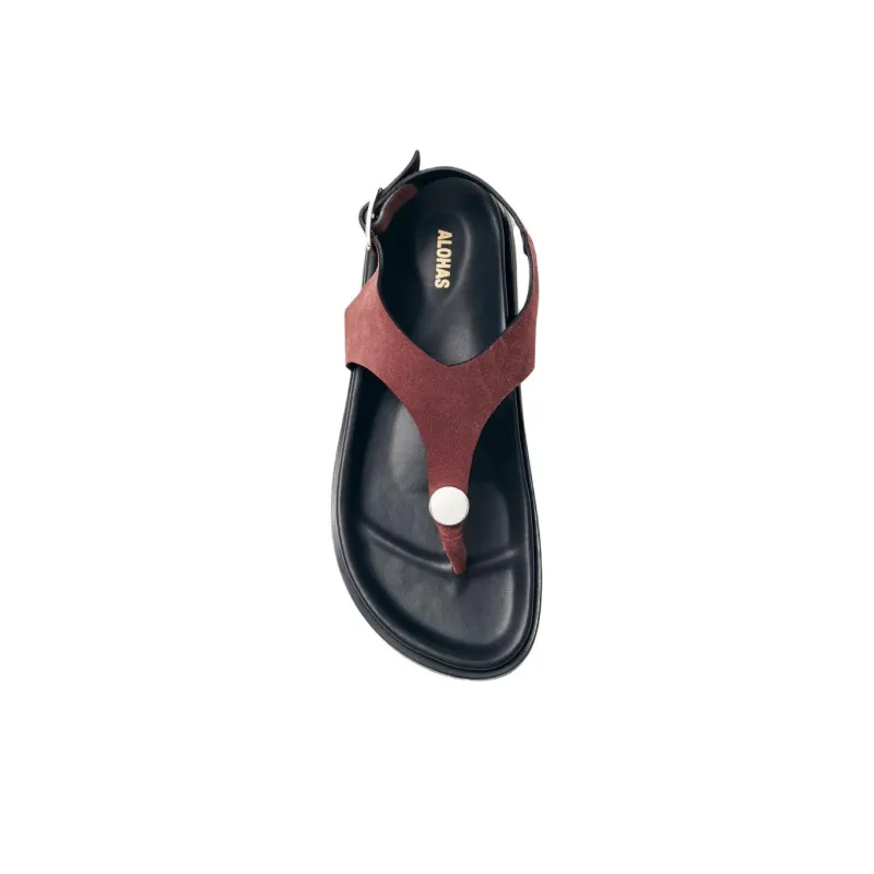 ALOHAS Harbor Strap Sandals 1.5cm Women's Red-2