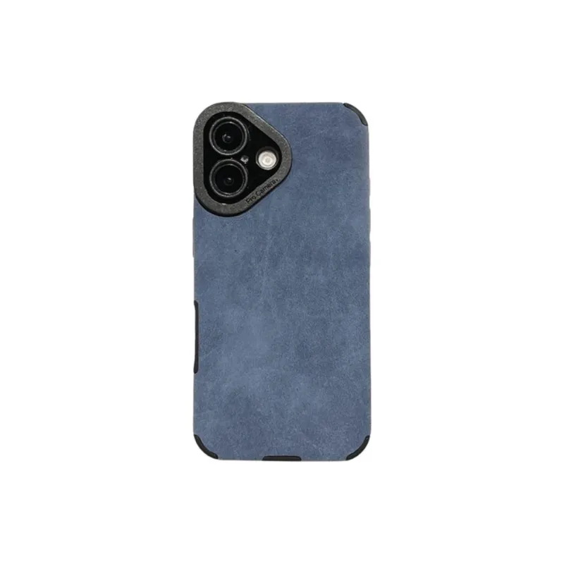 Wei Xin Leather Material Solid Color Suede Phone Cases Compatible With IPhone 16/15 Pro Max/Apple 13/14 Pro/Max-4