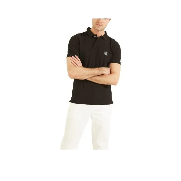 GUESS Washed Polo Polo Shirt Men's Black-0