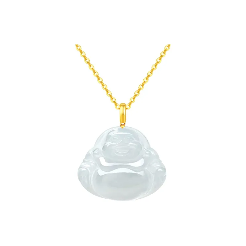 JINLIUFUJIXIANG Ice Glutinous Jadeite Necklaces Unisex-0