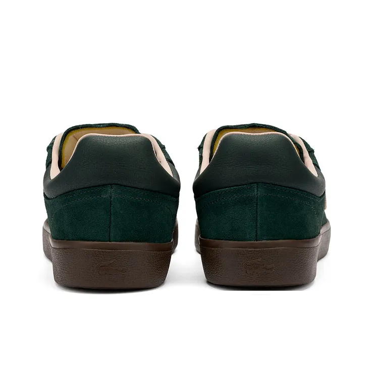 LACOSTE BASESHOT Anti Slip Wear Resistant Low Top Skateboard Shoes Men's Dark Green-3