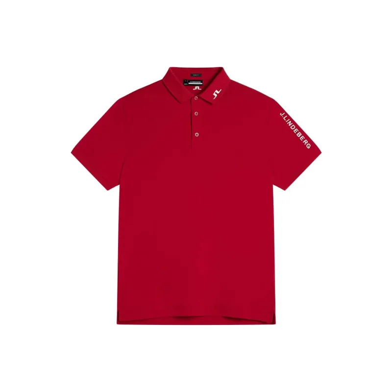 J.Lindeberg Tour Tech Slim Fit Polo Shirt Men's Red-0