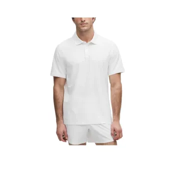 Lululemon UV Protective Striped Mesh Tennis Polo Shirt Men's