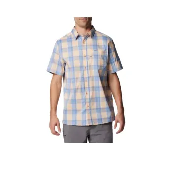 Columbia PFG Super Slack Tide Shirt Men's Blue Bell Gradient Plaid