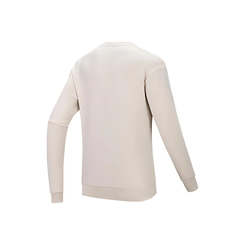 Anta Variety Training Collection Sweatshirt Women's Oatmeal Gray-1