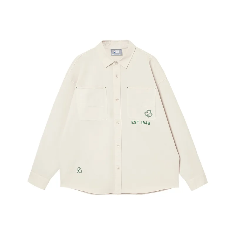 JACK JONES· x NBA JACK&JONESxNBA Shirt Men's Moonlight Gray-0