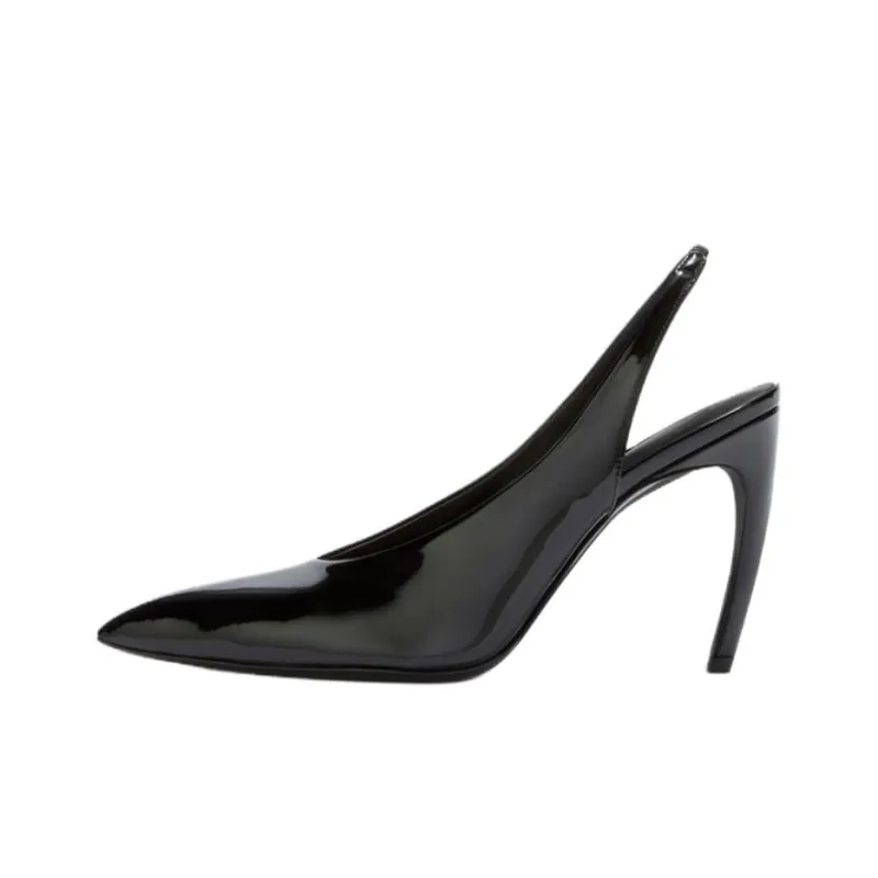 The Attico Viper Irregular Heel High Heels 9.5cm Women's Black-0
