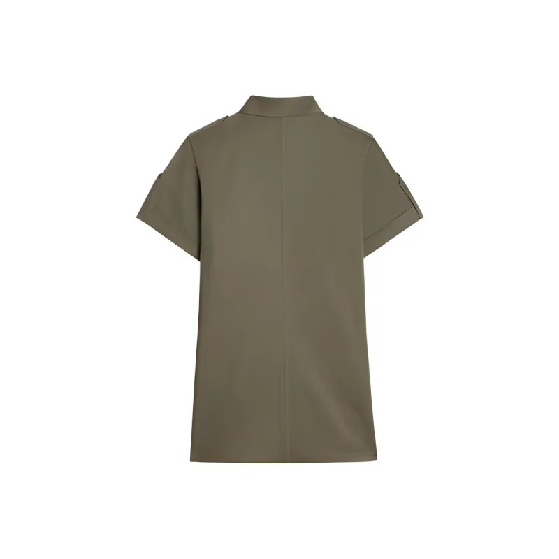 CELINE Short Military Pockets In Lightweight Twill T Shirt Dress Khaki-1