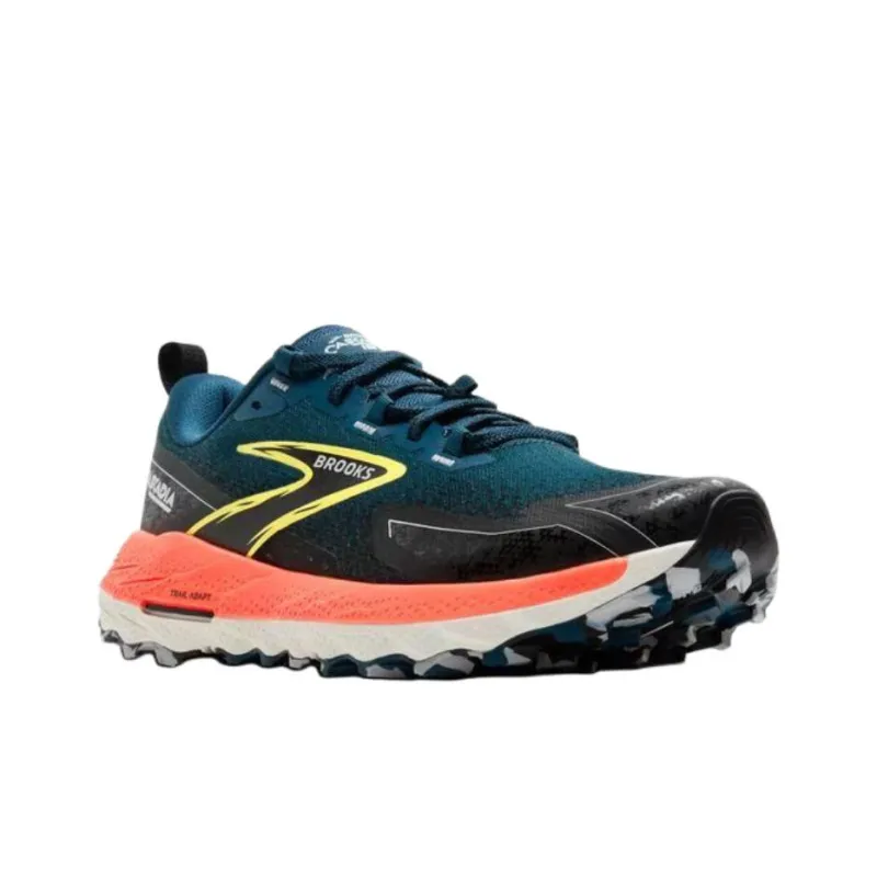 Brooks Cascadia18 Anti Slip Wear Resistant Low Top Trail Running Shoes Men's Blue Black-2