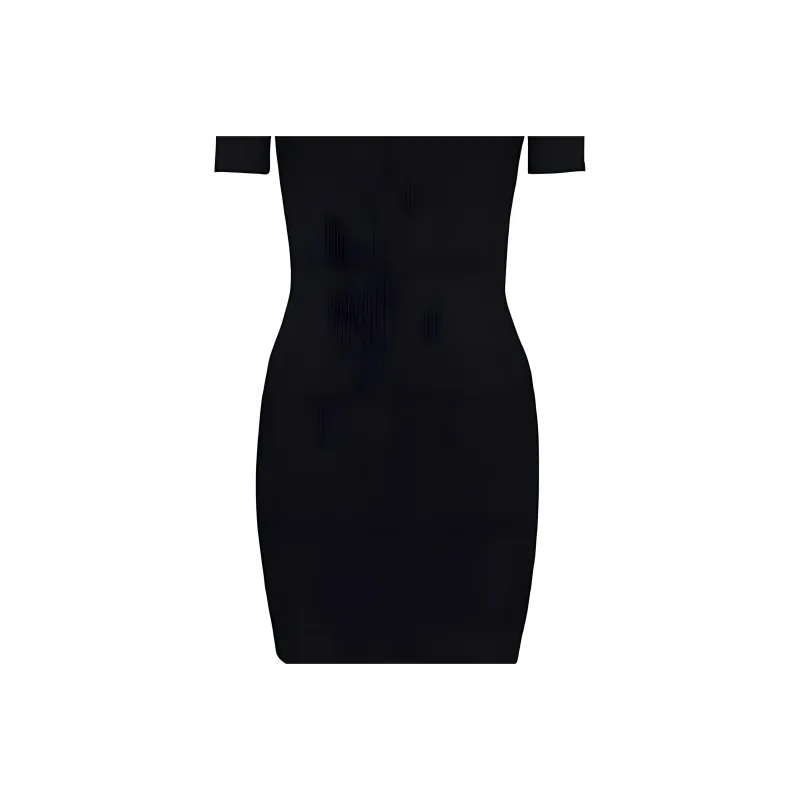 BALMAIN Short Sleeved Dress Women's Black-5