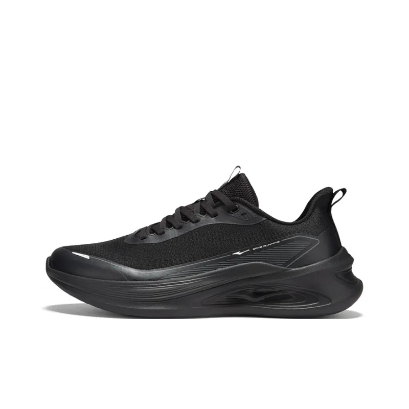 Erke Cushioning, Breathable, Lightweight Low Top Casual Running Shoes Men's Jet Black Carbon Gray-0