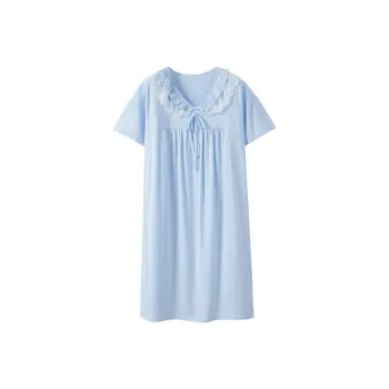 FENTENGCARE Nightgown Women's Light Blue