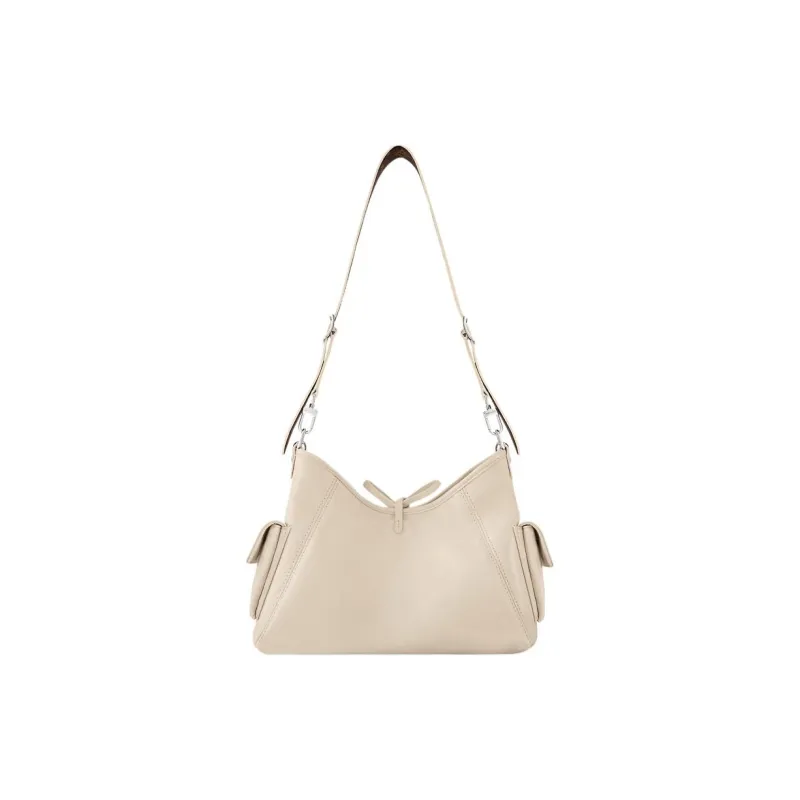 LOUIS VUITTON Carryall Sheepskin Handbag, Shoulder Bag Small Size Women's White-2