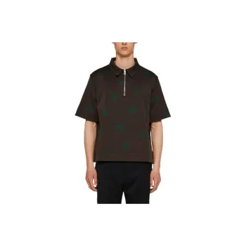 JIL SANDER Palm Tree print Polo Shirt