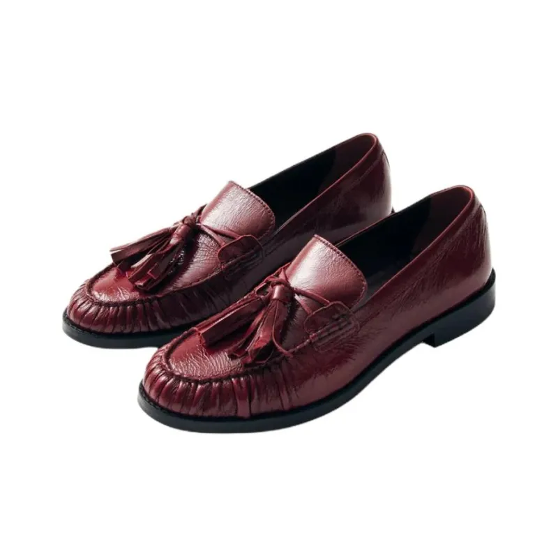 ALOHAS Marietta Oni Loafers 2cm Women's Red-1