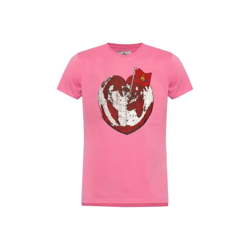 Vivienne Westwood Heart World Crewneck T Shirt-0