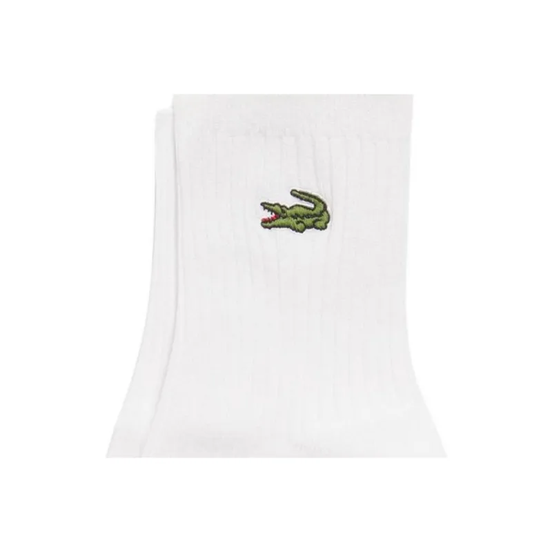 LACOSTE Mid-Calf Socks Women's 1 Pack White-3