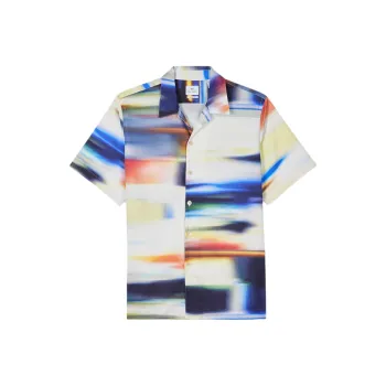 Paul Smith Motion Blur Short Sleeved Shirt